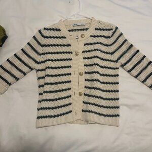 ZARA Stripped Office Everyday Cardigan
